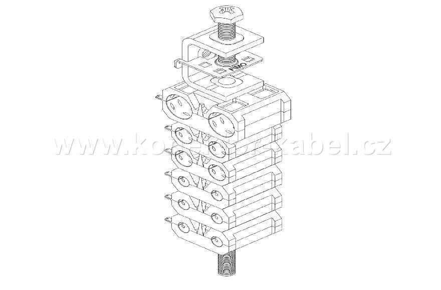 Kabelový úchyt MCC 2X1/2" kombinovaný, FIMO