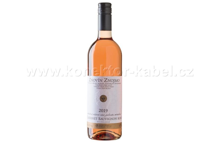 Cabernet Sauvignon rosé, jakostní víno 2019, Znov.
