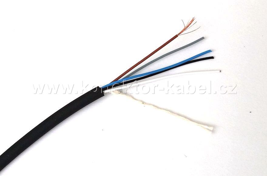 LifYDY 5x0,09, Sensocord-M, PUR+PVC,OD 2,9mm,černý