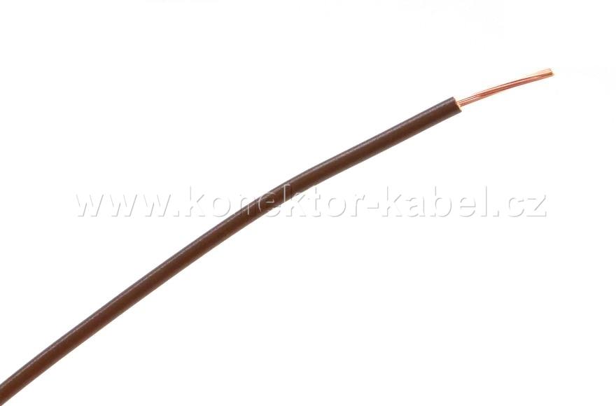 H05V-K 0,5mm2, lanko, hnědá, PVC