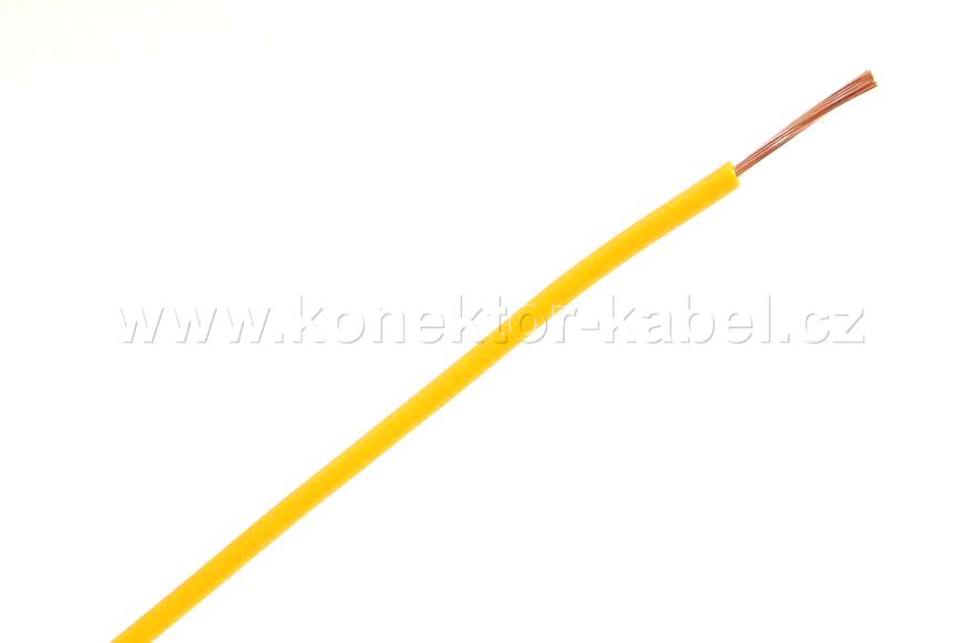H05V-K 0,75mm2, lanko, žlutá, PVC