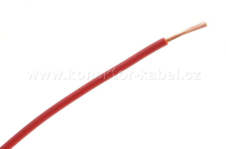 H05V-K 1mm2, lanko, rudá, PVC