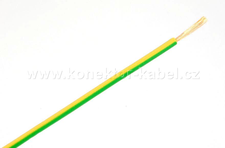 H05V-K 1mm2, lanko, žluto-zelená, PVC