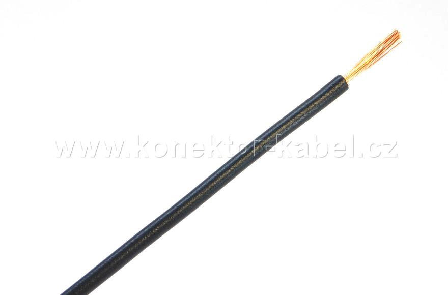 H05V-K 1mm2, lanko, černá, PVC