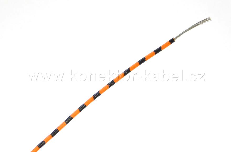 LIYV 0,14mm2, lanko, oranž.-černá, PVC