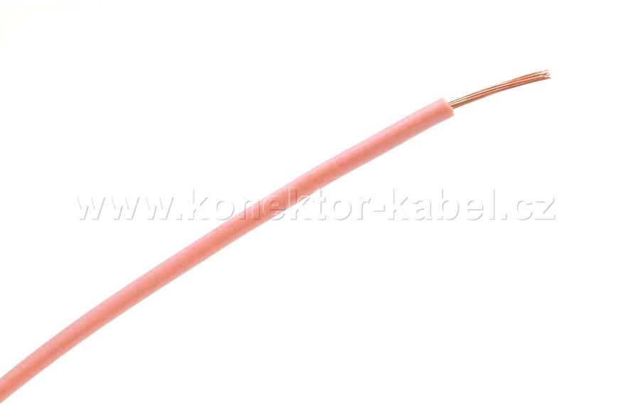 H05V-K 0,5mm2, lanko, růžová, PVC