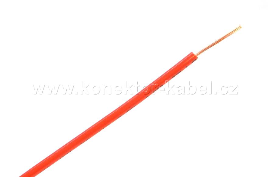 H05V2-K 0,5mm2. lanko, rudá, PVC