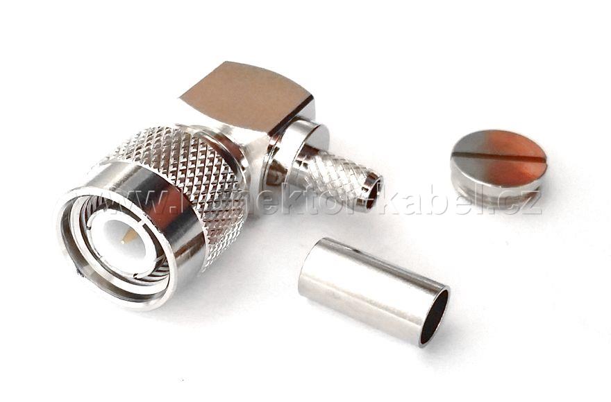 TNC / M 90°, krimpovací, RG-58, pájecí PIN