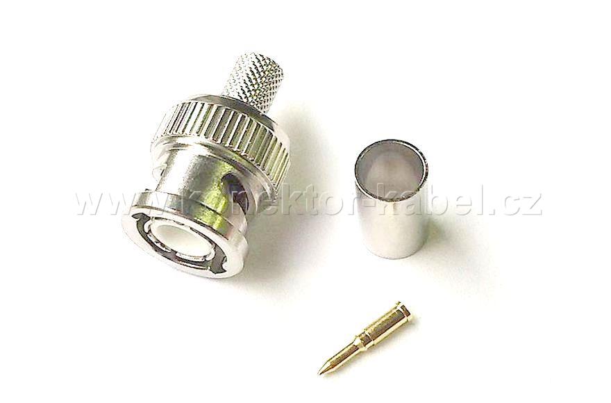 BNC/M 0°, 75 Ohm, krimpovací, RG-59