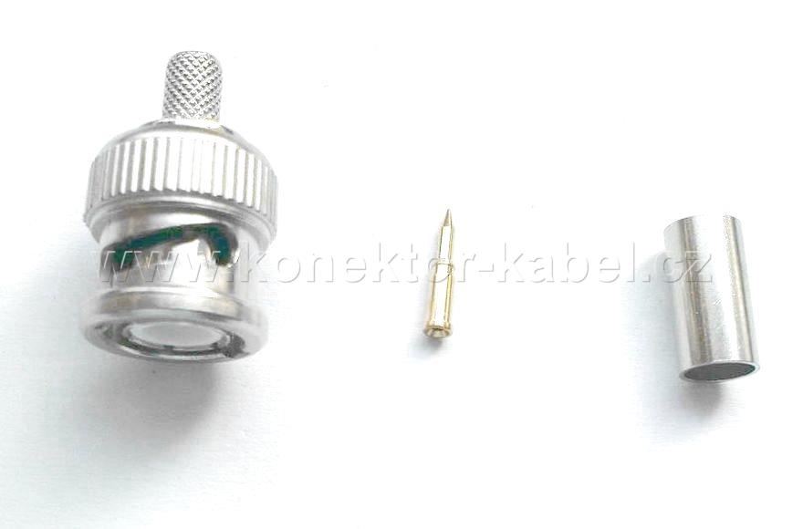 BNC/M 0°, 50 Ohm, krimpovací, RG-58