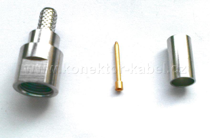 FME/M 0°, 50 Ohm, krimpovací, RG-58