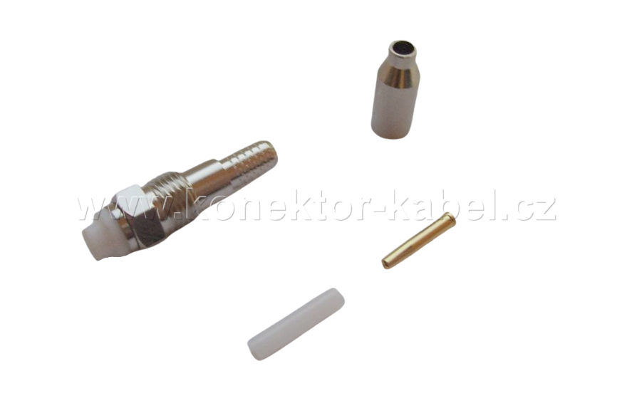 FME/F 0°, 50 Ohm, krimpovací, RG-174