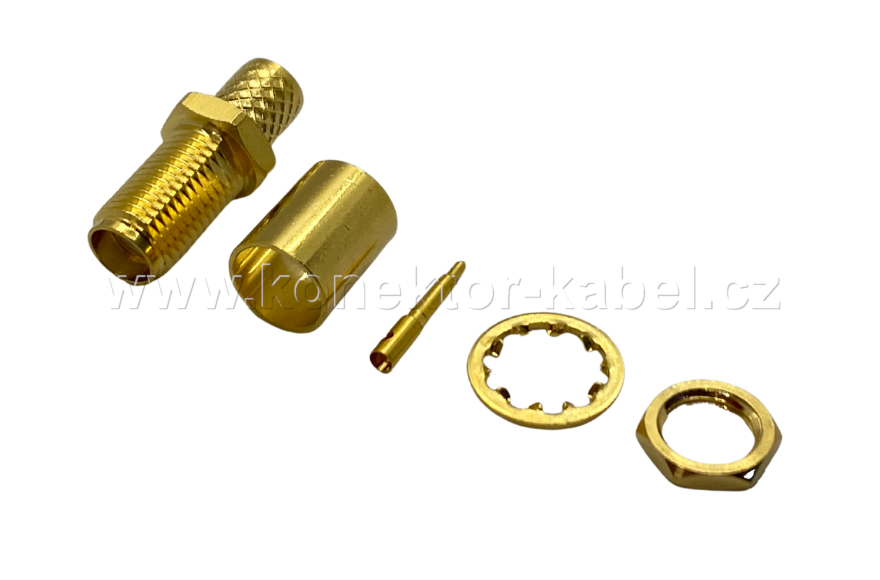 R - SMA/F 0°, krimpovací, panelový, RF-240