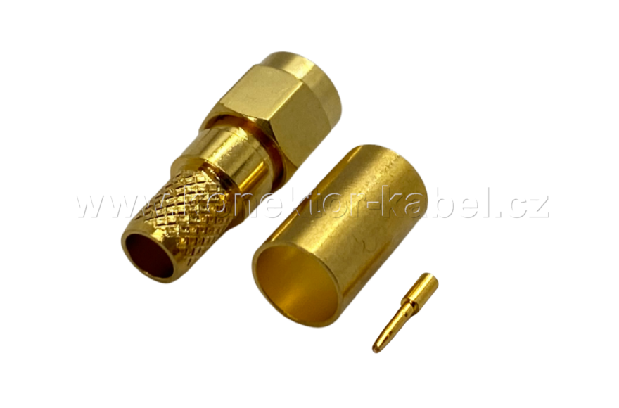 R - SMA/M 0°, krimpovací, RF-240