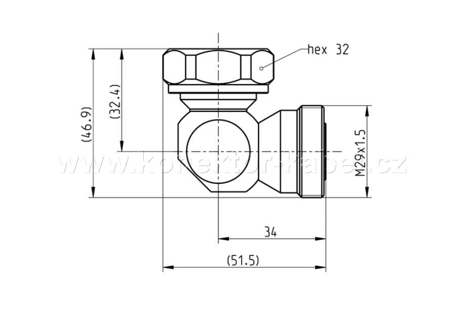 7/16 M - 7/16 F 90°, spojka, ROSENBERGER