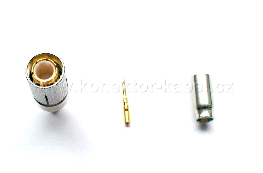 1.6/5.6/ M 0°, 75 Ohm, krimp., 4,1 koax., Amphenol