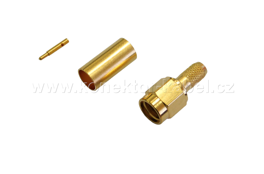 SMA/M 0°, krimpovací, RG-223, Telegärtner
