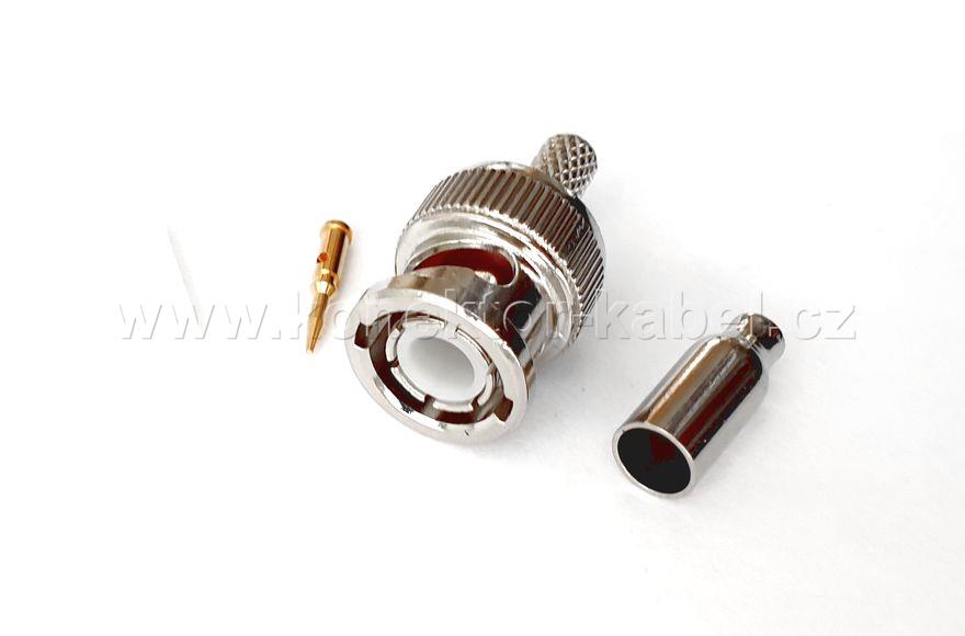 BNC/M 0°, 50 Ohm, krimpovací, RG-174, TE CONN.