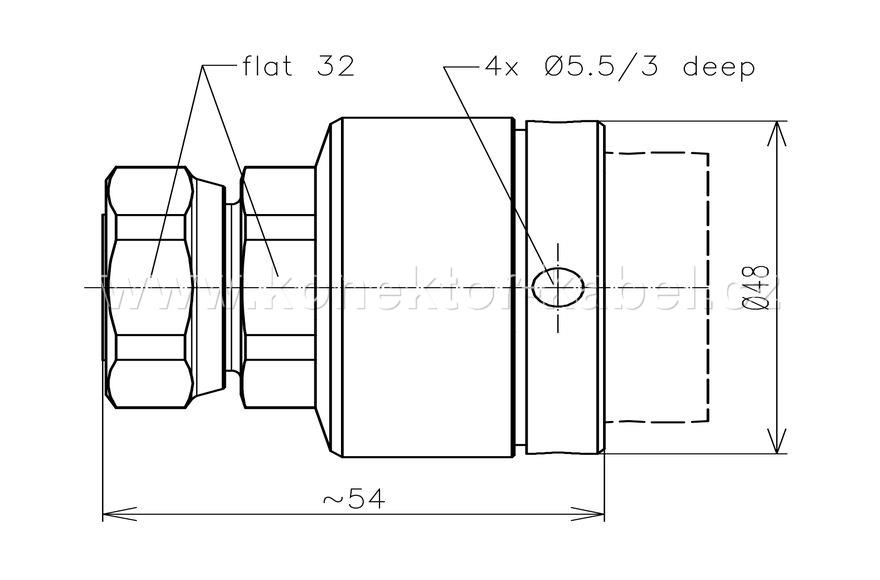 7/16 M 0°, šroubovací, 1 1/4", LCFS114-50, SPINNER