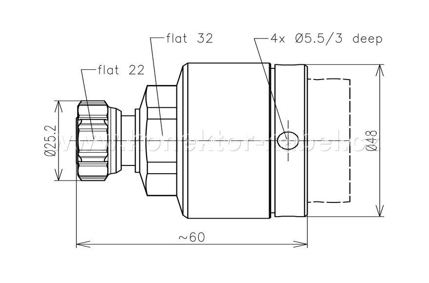 4.3-10 /M 0°, šroubovací, 1 1/4" LCFS114-50, SPI.