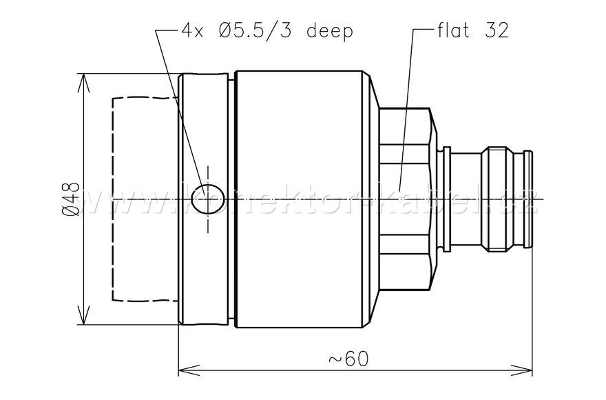 4.3-10 /F 0°, šroubovací, 1 1/4" LCFS114-50, SPI.