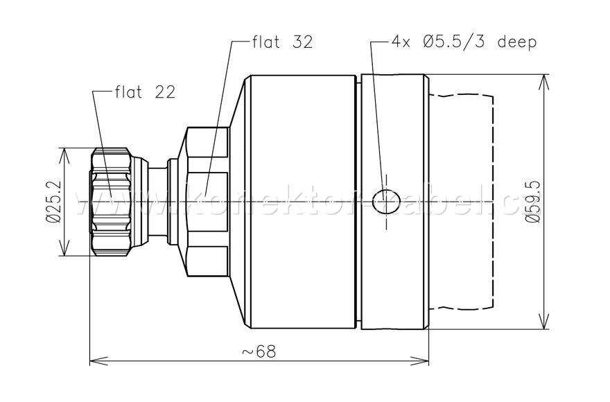 4.3-10 /M 0°, šroubovací, 1 5/8" LCF158-50, SPIN.