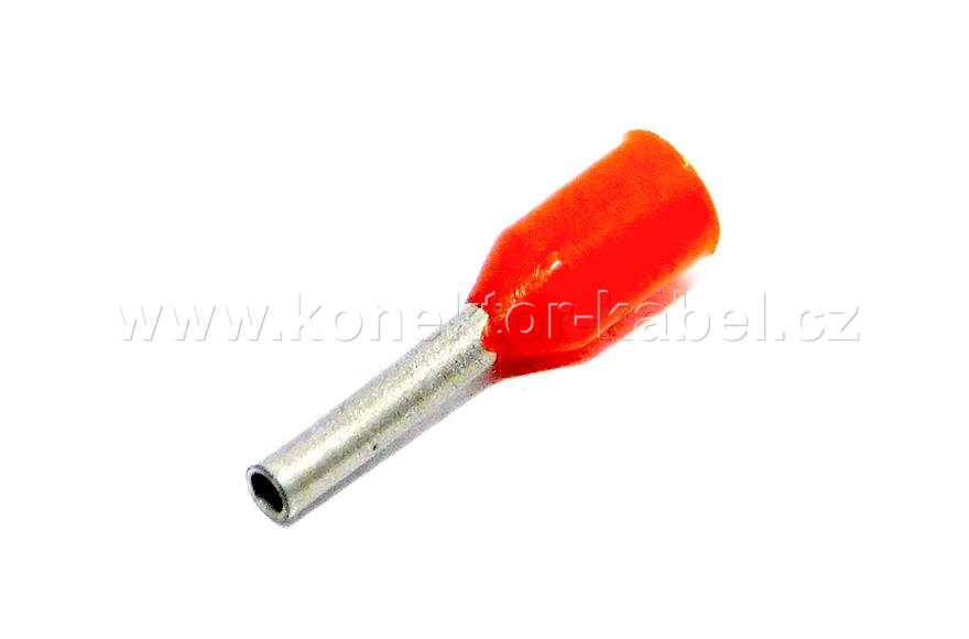 Dutinka 0,5mm2/ 6mm, krimpovací, izolovaná, oranž.
