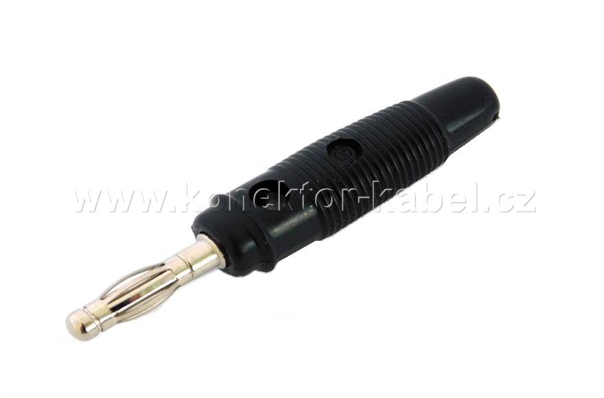 Banánek 4mm, BP280/0, OEM, černý