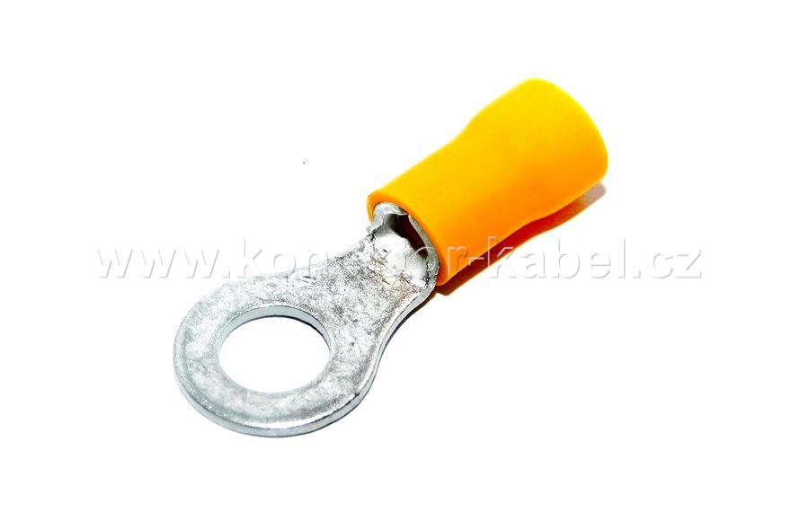 Oko kabelové 4-6mm2/ 6mm, izolované, žluté, PVC