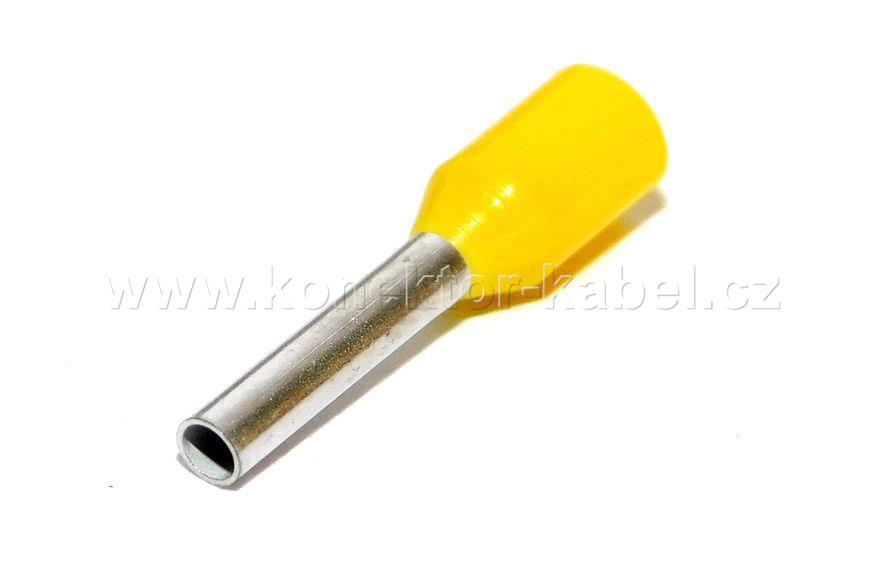 Dutinka 1mm2/ 8mm, krimpovací, izolovaná, žlutá