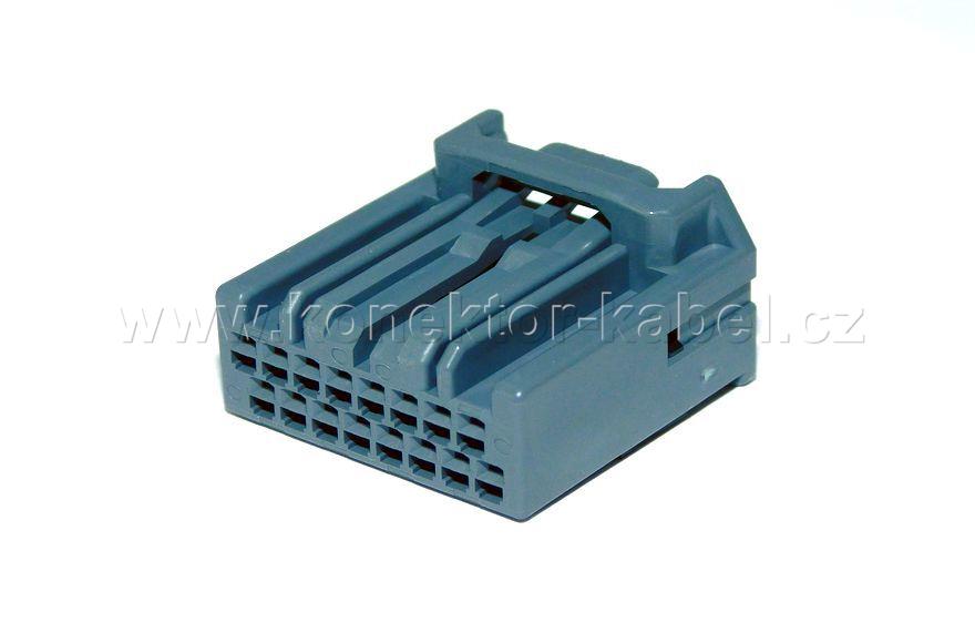 JAE MX34/F, tělo kon., 16 poz., šedý, RM2,2mm