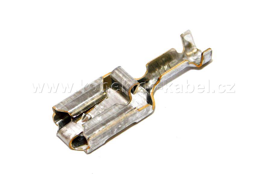 Faston 6,3x0,8/0,5-1,5mm2 zásuvka cínov., pás, AMP