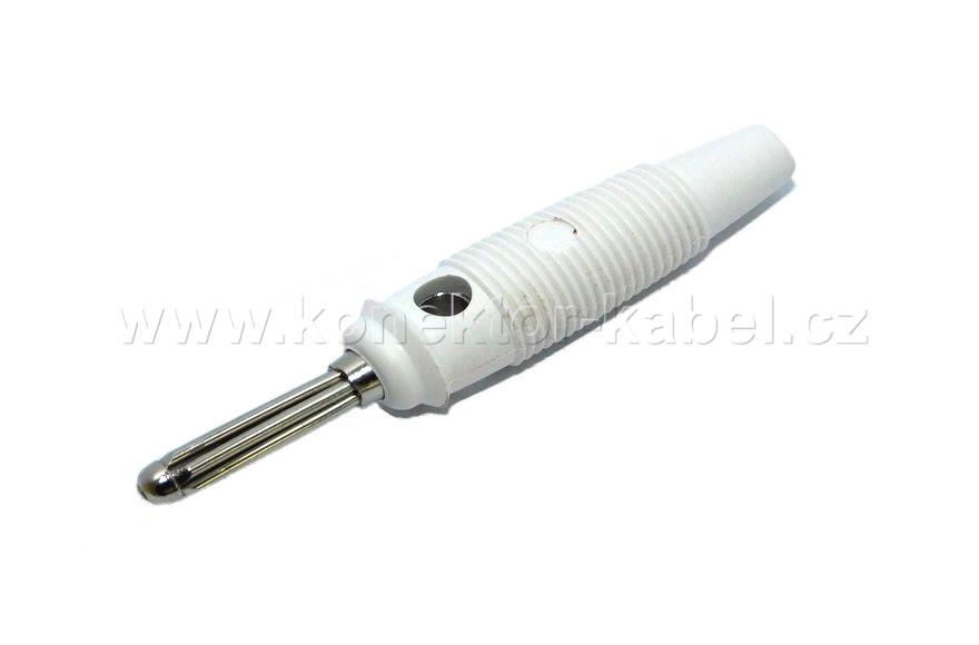 Banánek 4mm BUELA 20K ws, bílý, Hirschmann