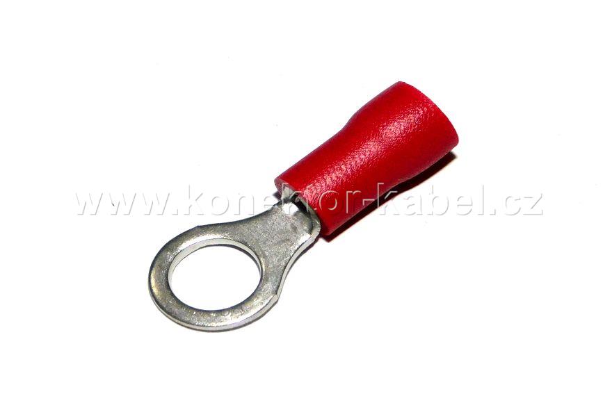 Oko kabelové 0,5-1,5mm2/ 5mm, izol., červené, PVC