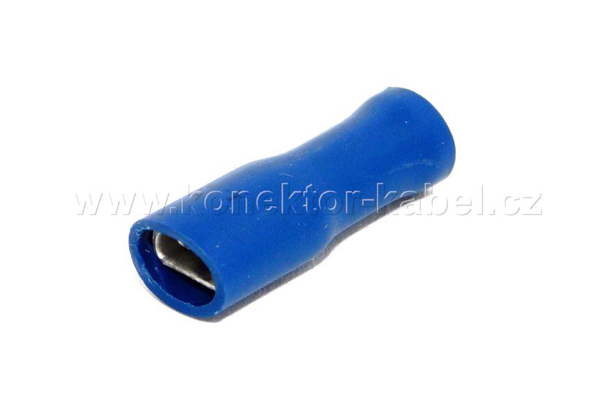 Faston 4,8x0,8/1,5-2,5mm2 zásuvka izolovaná, modrá