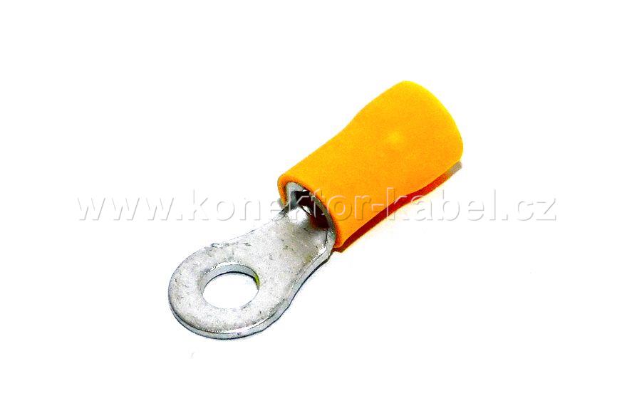 Oko kabelové 4-6mm2/ 4mm, izolované, žluté, PVC