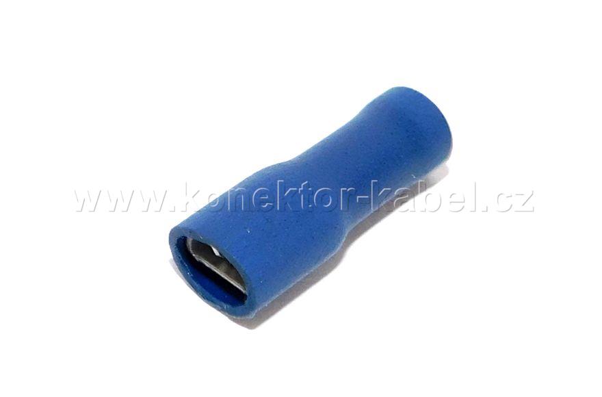 Faston 4,8x0,5/1,5-2,5mm2 zásuvka izolovaná, modrá