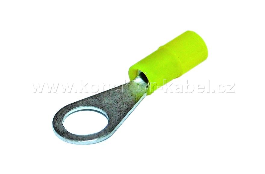 Oko kabelové 0,1-0,5mm2/ 4mm, izol., žluté, PVC