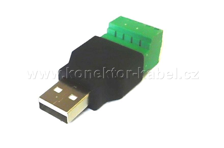 USB konektor A se svorkovnicí