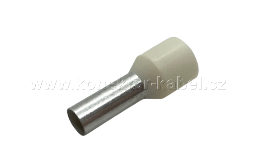 Dutinka 10mm2/ 12mm, krimpovací, izolovaná, bílá
