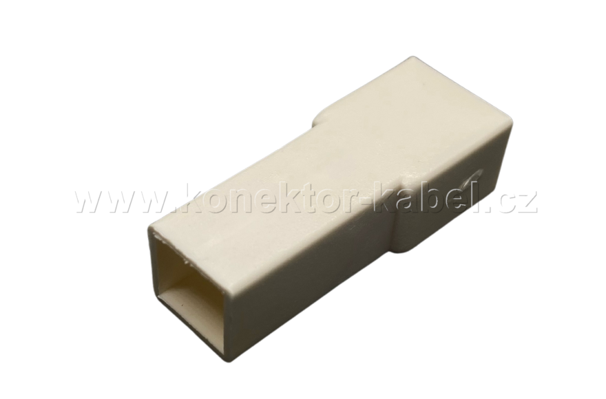 Faston 6,3 - krytka na zástrčku, bílá, Mikropla
