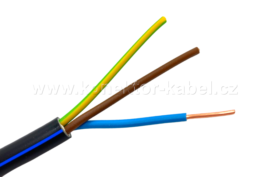 CYKY 3Cx1,5 (J), instal. kabel, OD 8 mm, PVC