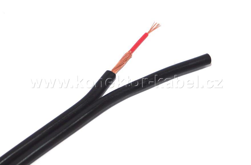Dvojlinka, 2 x 0,15 mm2, černá, mikrofon., stíněná