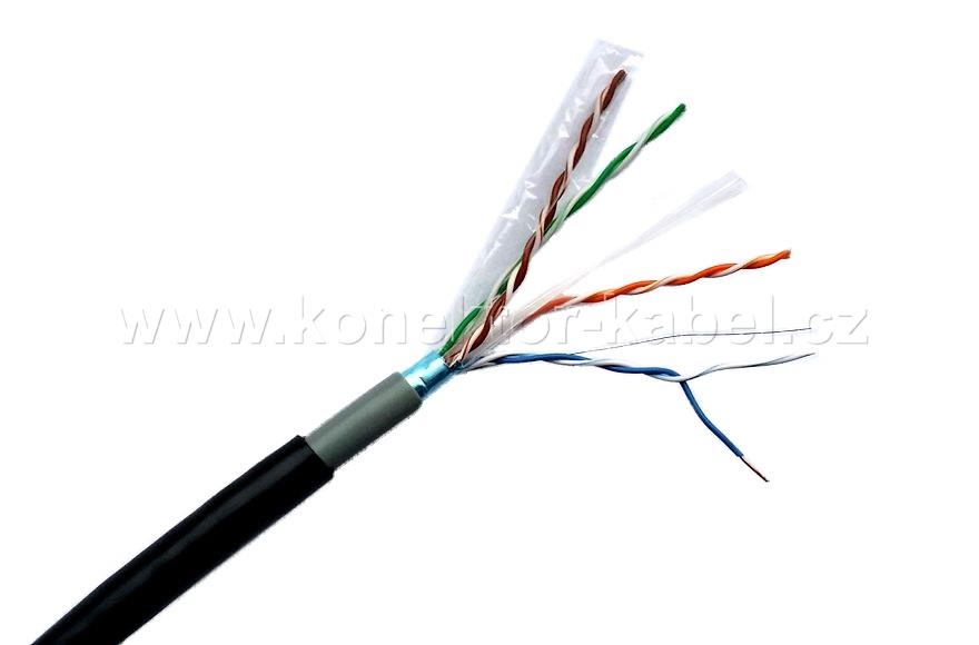 F/UTP 4x(2x23AWG), Cat.6, drát, PVC+PE, DAT.