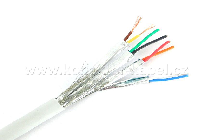 S/FTP 4x(2x26AWG) Cat.7, lanko,PVC šedý,DATWYLER