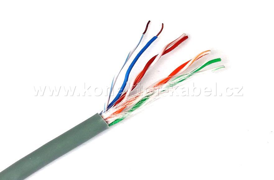 UTP 4x(2x24AWG), Cat.5e, drát, LSOH, DATACOM