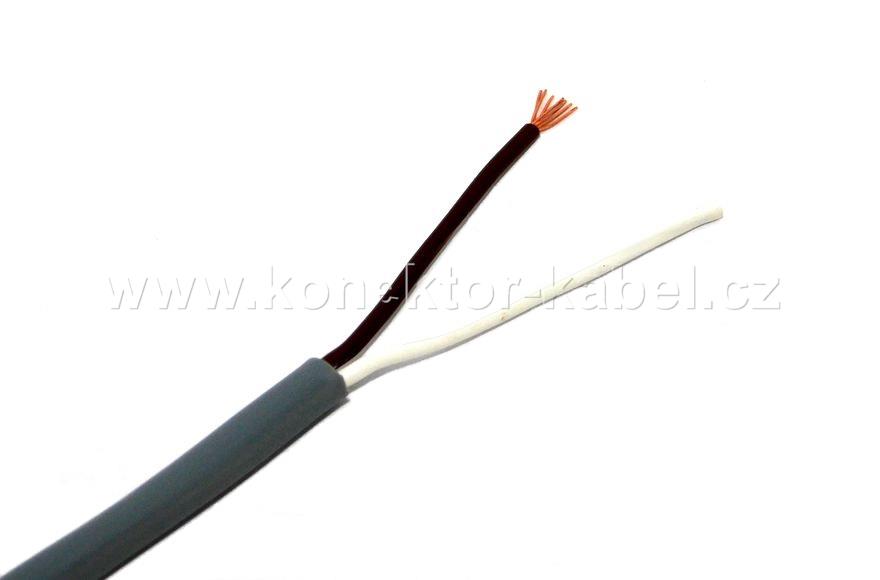 LIYY 2x0,34 mm2, nestíněný, OD 4,2 mm, PVC, šedý