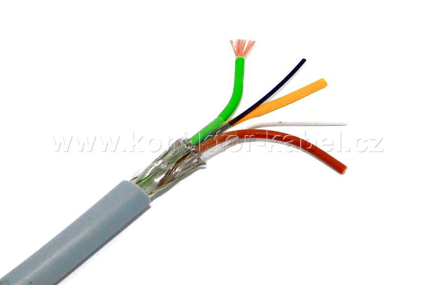 LIYCY 4x0,75 mm2, stíněný, OD 6,8 mm, šedý, HELU.