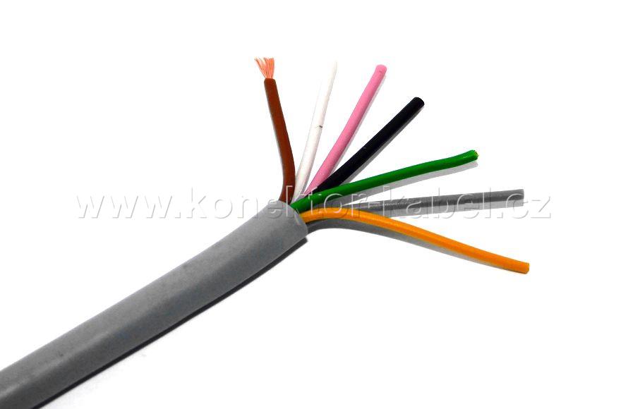 LIYY 6x0,25 mm2, nestíněný, OD 5,3 mm, PVC, šedý