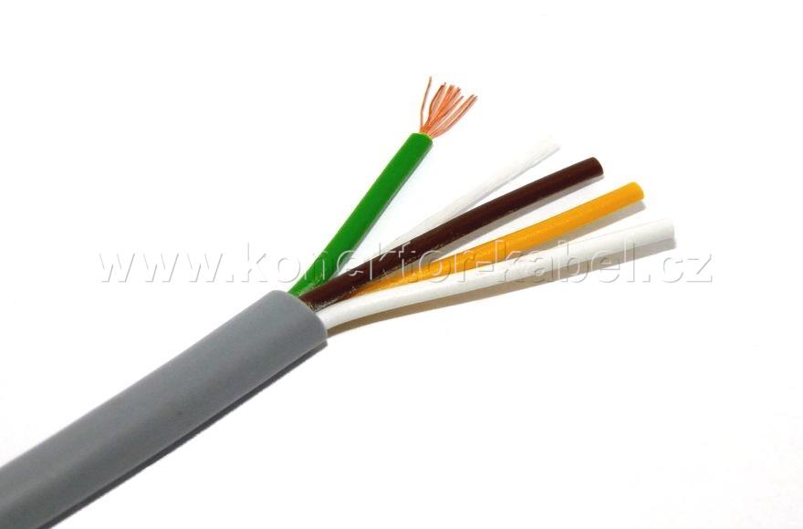 LIYY 4x0,50 mm2, nestíněný, OD 5,7 mm, PVC, šedý